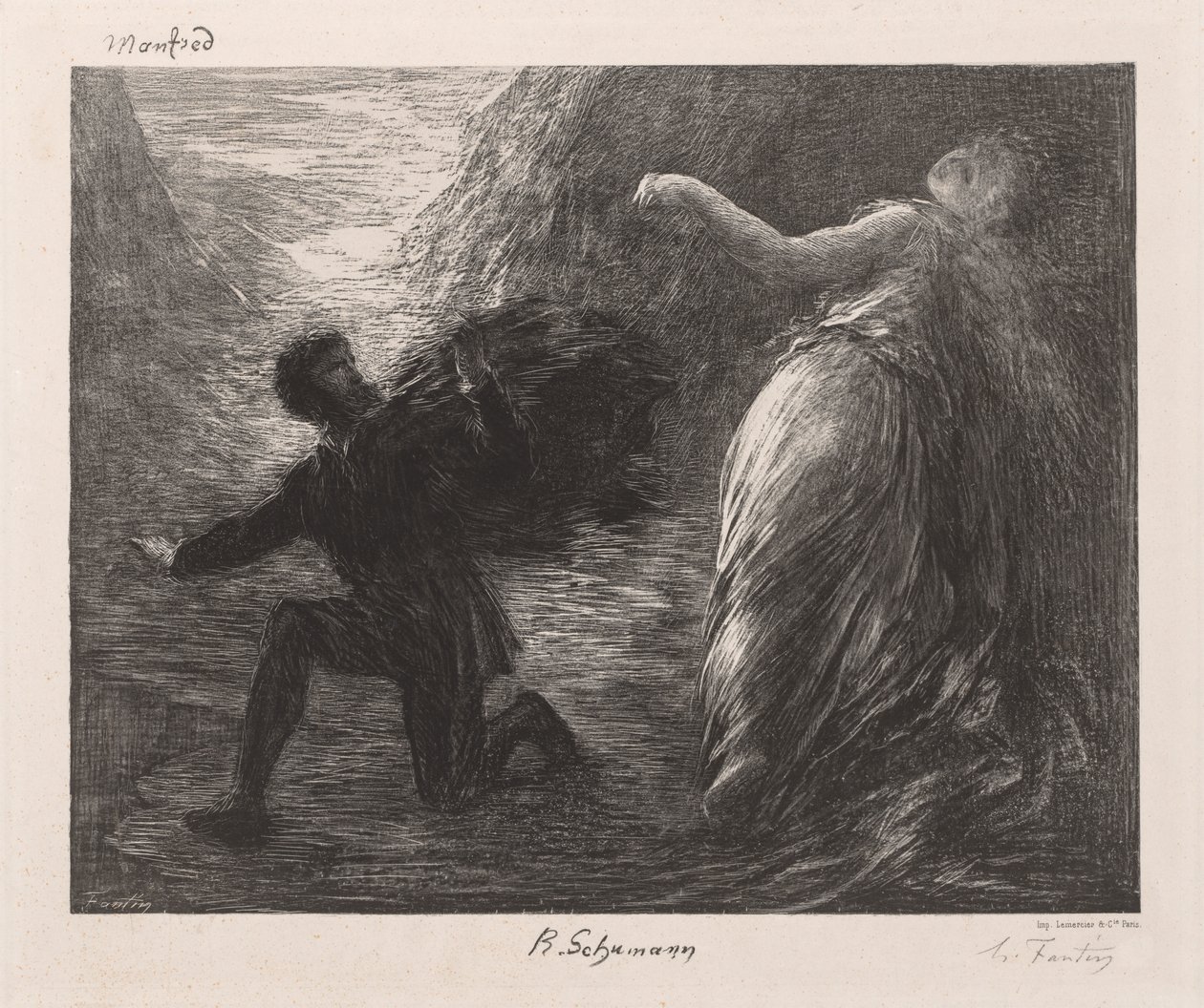 Manfred und Astarté, 1879 von Ignace Henri Jean Fantin Latour