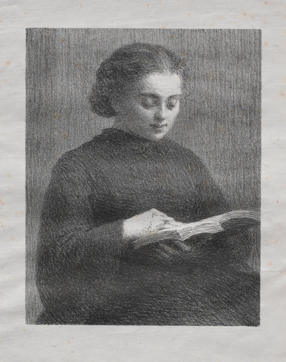 Lesen: Porträt der Schwester des Künstlers, 1897 von Ignace Henri Jean Fantin Latour