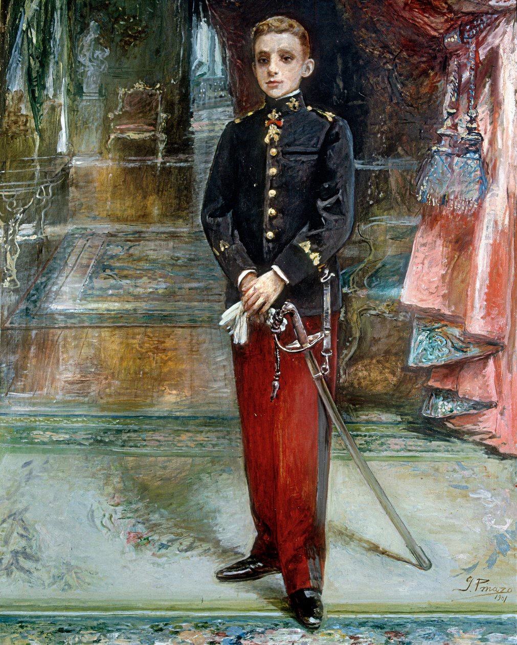 Porträt von König Alfons XIII. von Spanien von Ignacio Pinazo Camarlech