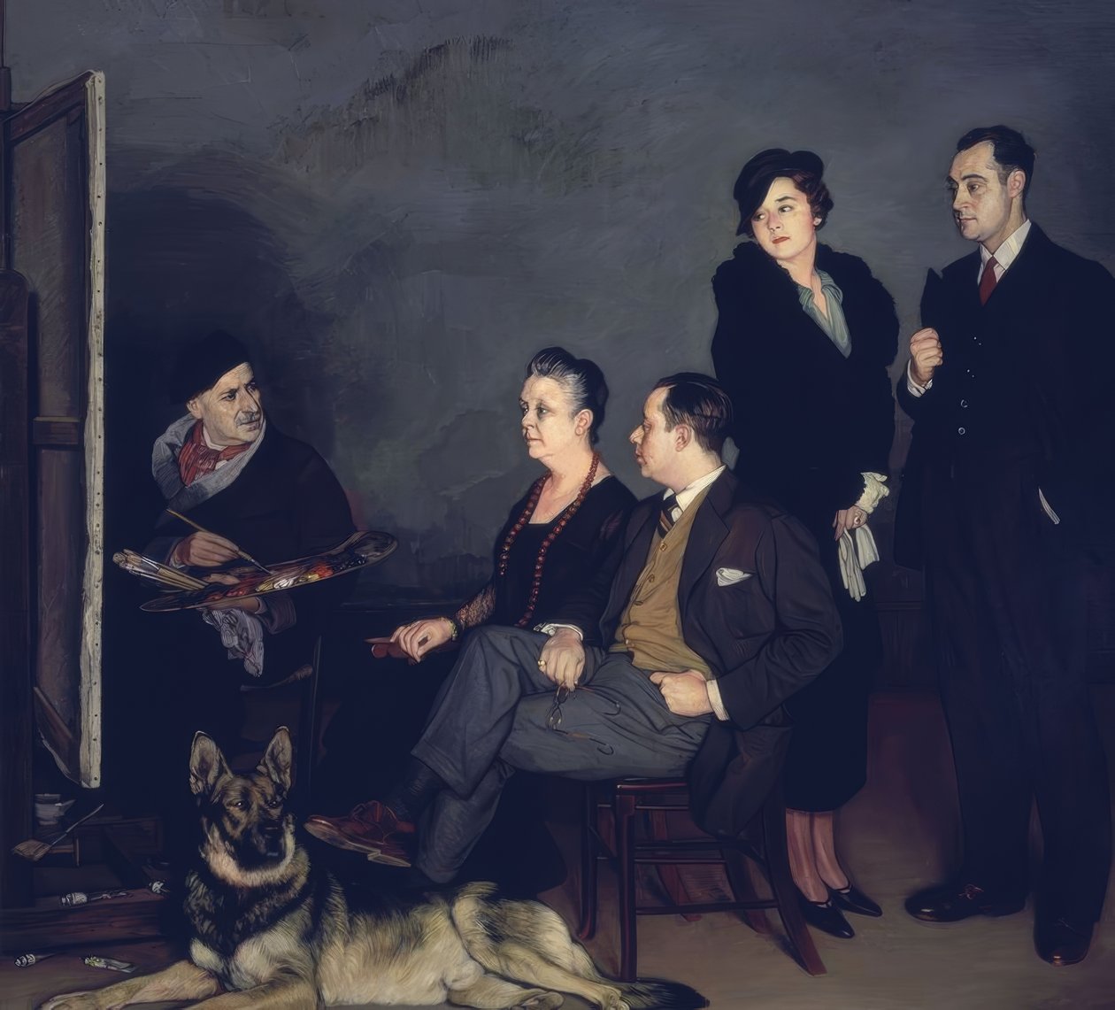 Der Maler und seine Familie von Ignacio Zuloaga y Zabaleta