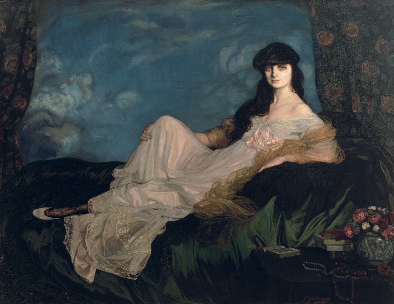 Porträt der Comtesse de Noailles (1876-1933) 1913 von Ignacio Zuloaga y Zabaleta