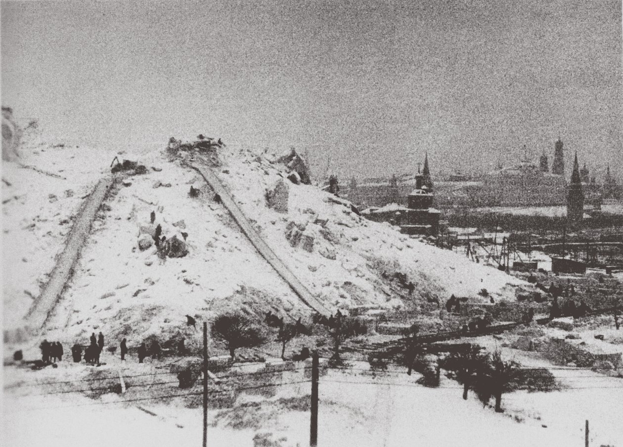 Der Abriss der Christ-Erlöser-Kathedrale in Moskau, 1931 von Ilya Arnoldovich Ilf