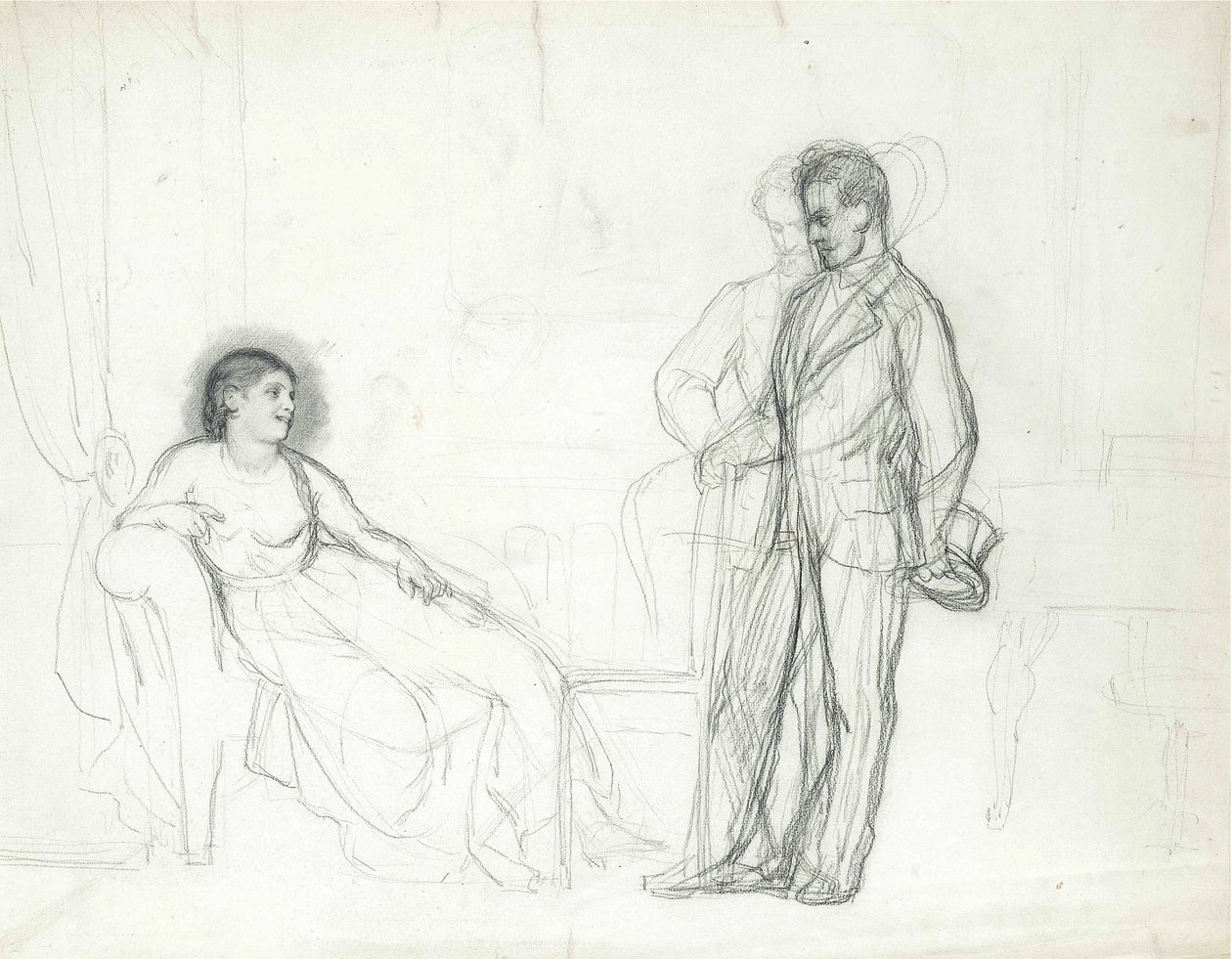 Adelina Patti als Violetta in der Oper La traviata von Giuseppe Verdi, Ende 1860er-Anfang 1870er von Ilya Efimovich Repin