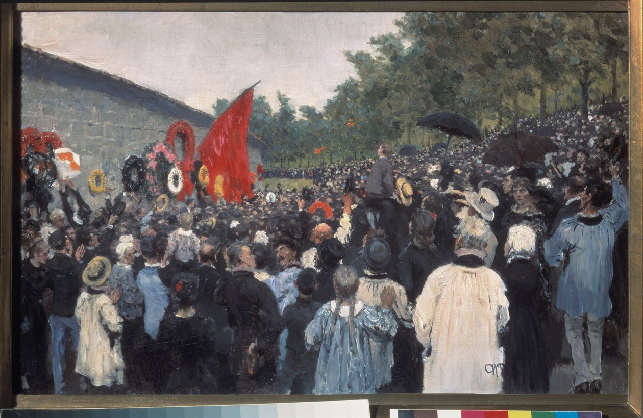 Die jährliche Versammlung auf dem Friedhof Père Lachaise in Paris von Ilya Efimovich Repin