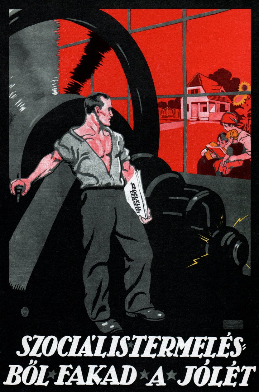 Das Wohlbefinden kommt aus der sozialistischen Produktion von Imre (1881 1940) Foeldes