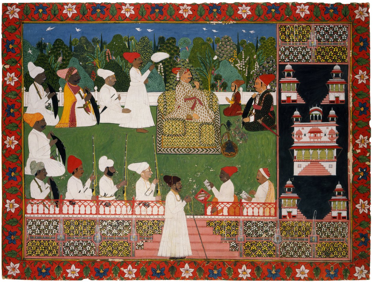 Ajit Singh 1678-1724, der Maharaja von Jodhpur, Mitte des 18. Jahrhunderts von Indian Art