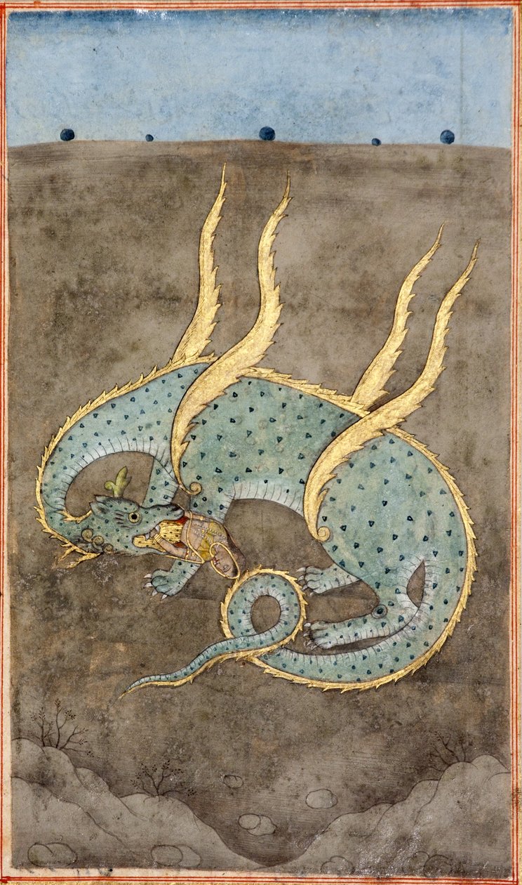 Ein Drache verschlingt eine Frau von Indian School