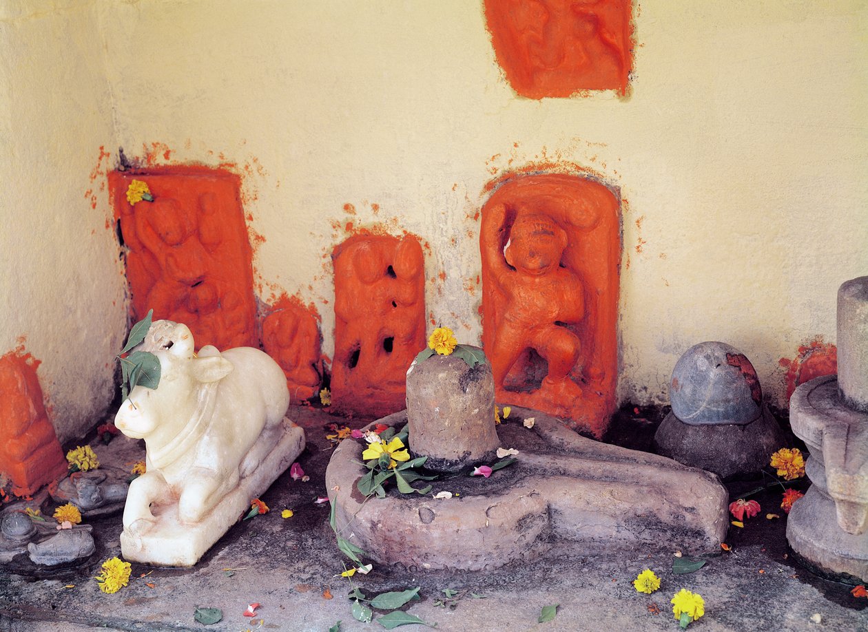 Schrein einer Kapelle am Ganges von Indian School