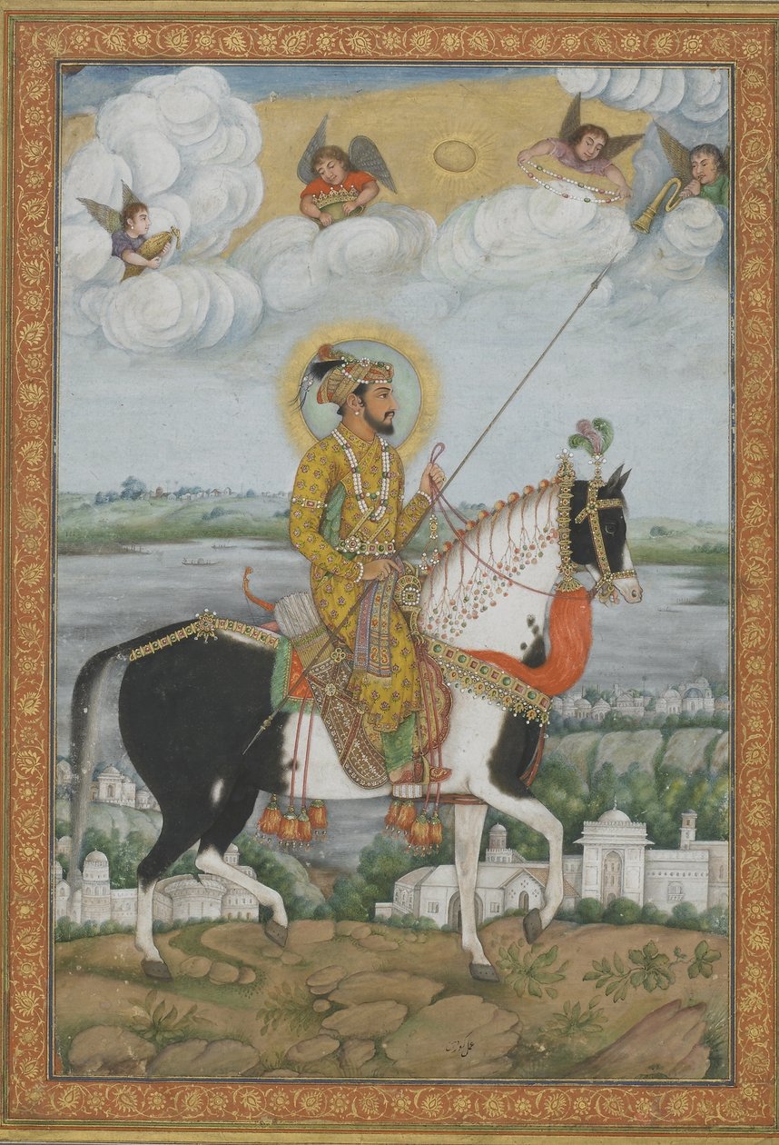 Reiterporträt des Kaisers Shah Jahan aus dem Kevorkian-Album von Indian School
