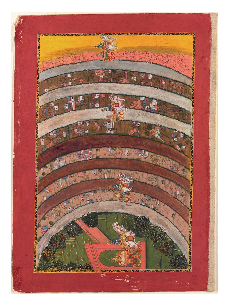 Reisen durch unbekannte Länder, aus den Reisen von Krishna in seinem Wagen von Indian School