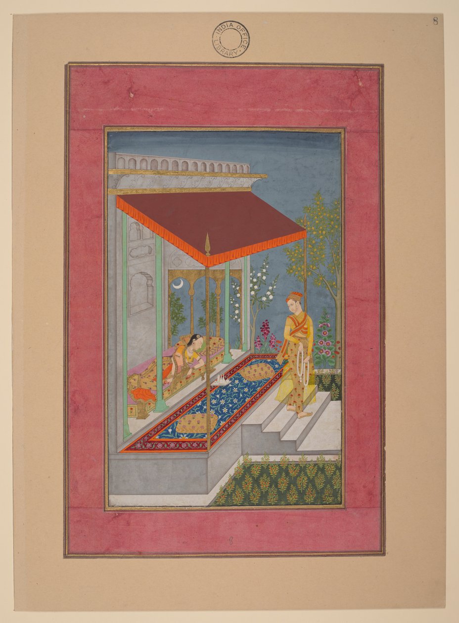 Lalita Ragini, Indien, Hyderabad, um 1760; Johnson Album 37, Nr. 8 von Indian School
