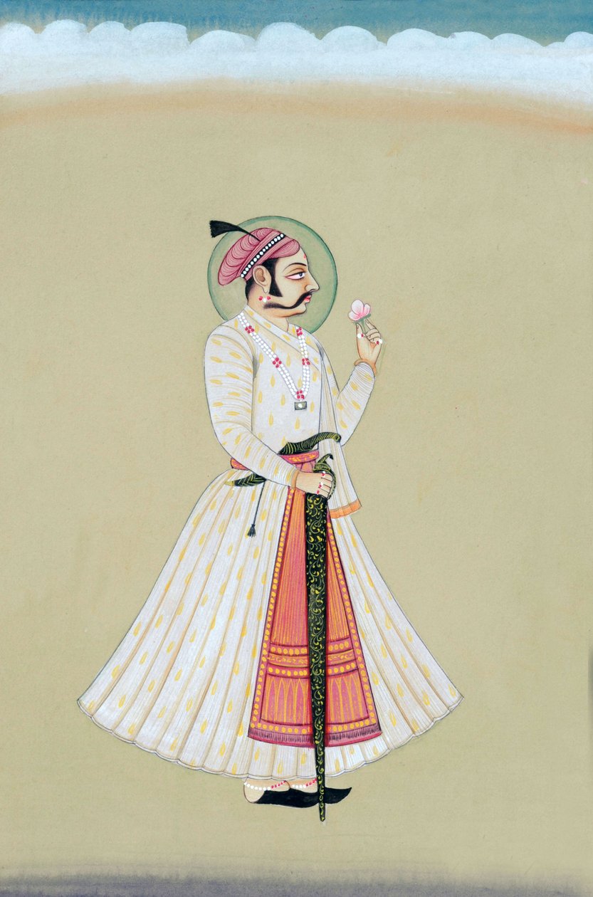 Miniaturmalerei von Maharana Amar Singh Udaipur von Indian School