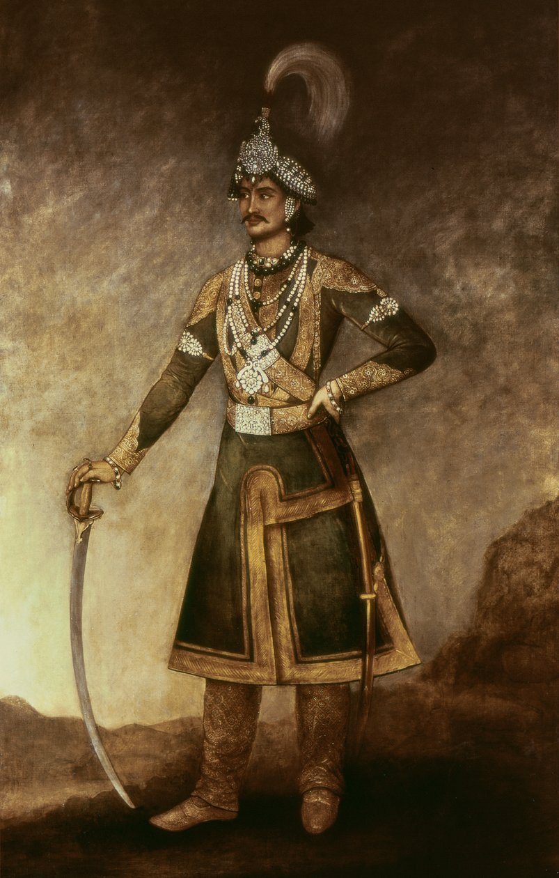 Porträt von Jung Bahadur Koowar Ranajee (1816-77) von Indian School
