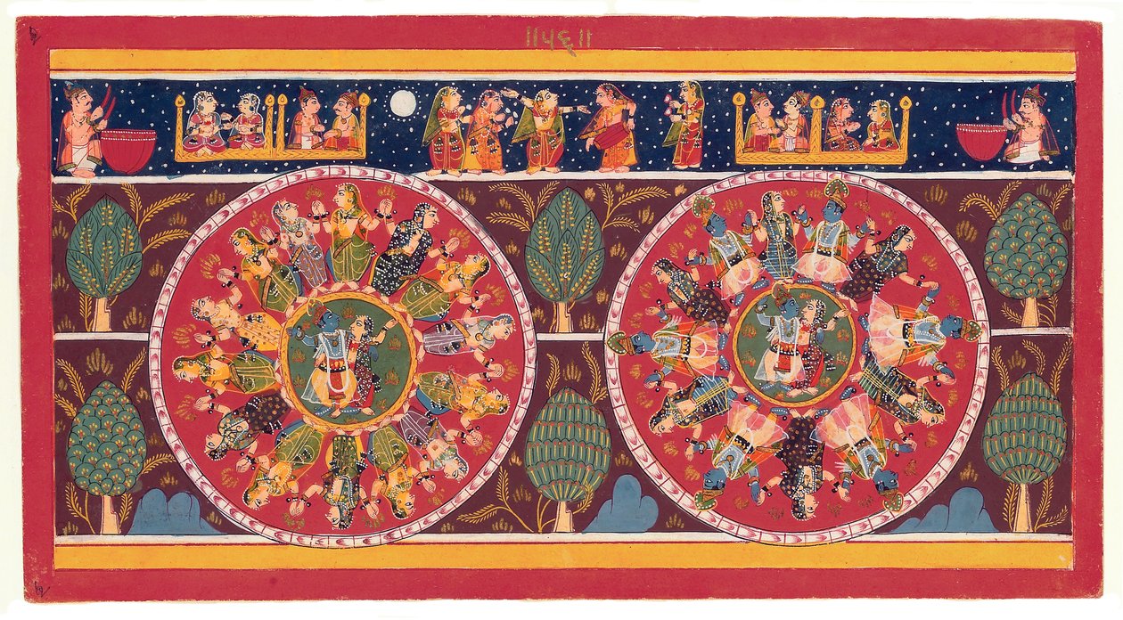 Der ewige Tanz: Rasamandala, Krishna tanzt mit den Kuhmädchen von Indian School