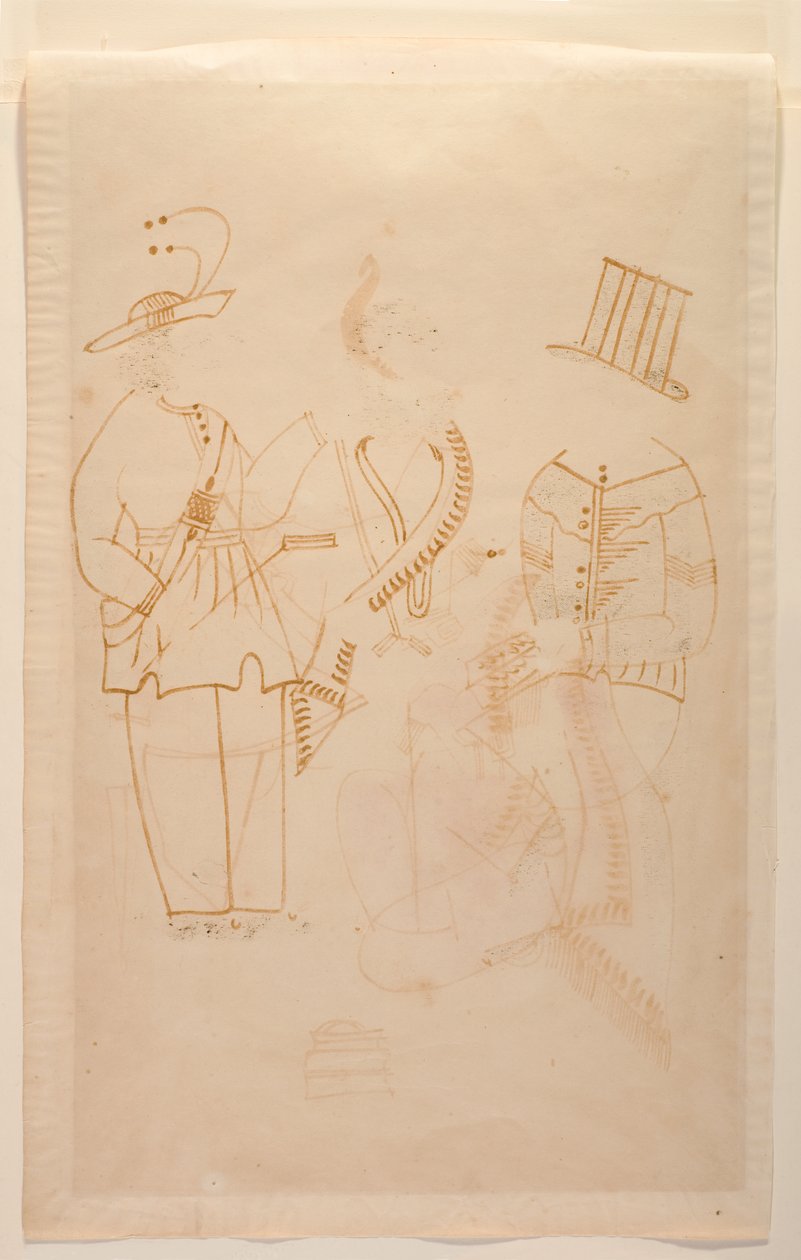Der Schreiber Nabin tötet seine Frau Elokeshi mit einem Gemüseschäler, ca. 1880 von Indian School