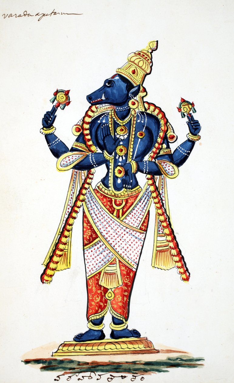 Varaha, Eber-Avatar von Vishnu von Indian School