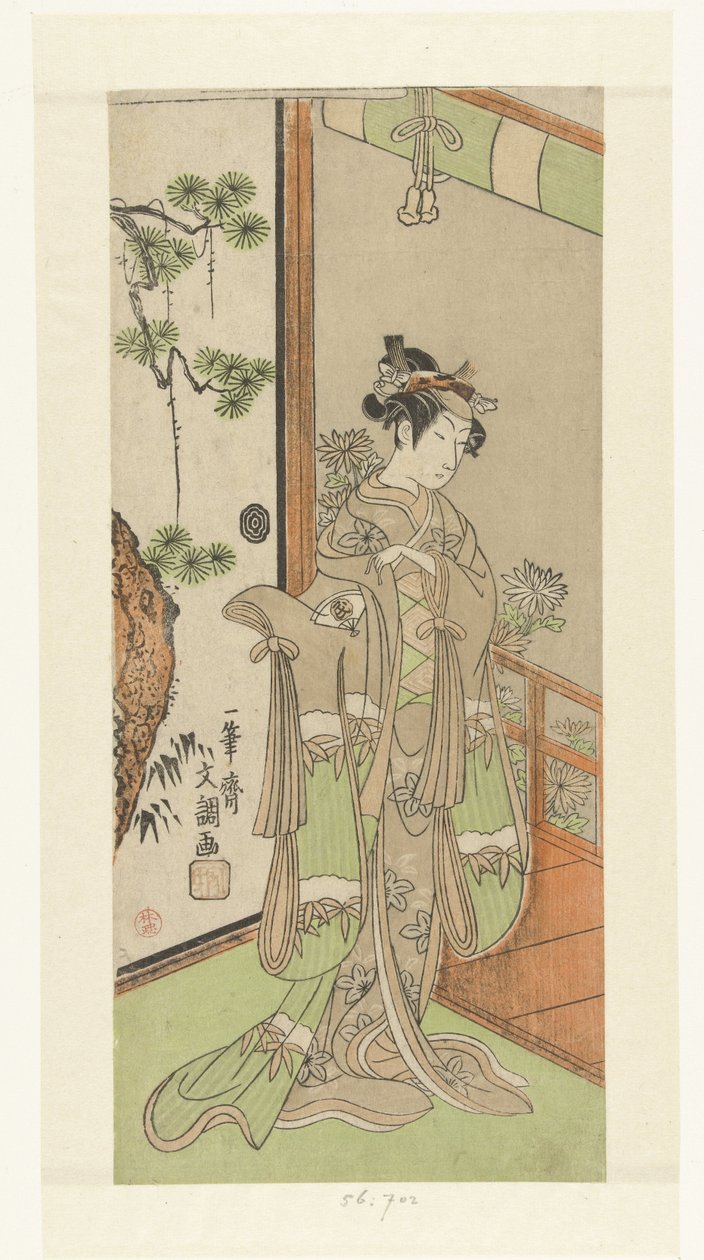 Schauspieler Onoe Tamizo in Frauenrolle von Ippitsusai Bunchō