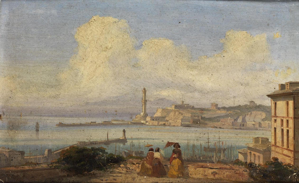 Bucht von Genua von Ippolito Caffi