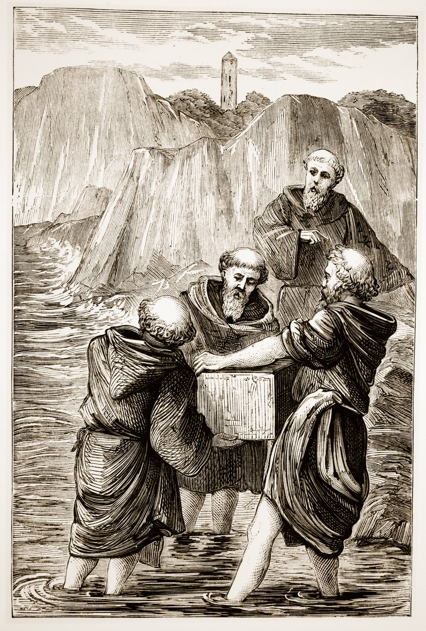 St. Brigits Kiste, aus The Trias Thaumaturga, oder Drei Wunderwirkende Heilige von Irland, von Mary Cusack (1829-99) veröffentlicht um 1890 von Irish School