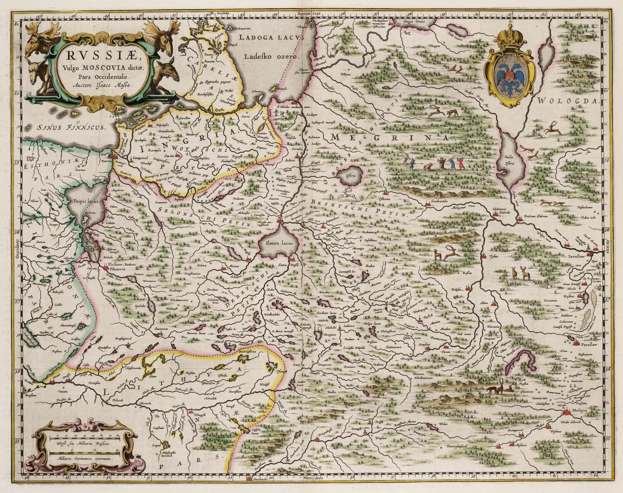 Karte von Westrussland Aus: Partes Septentrionalis et Orientalis, 1664 von Isaac Abrahamsz. Massa