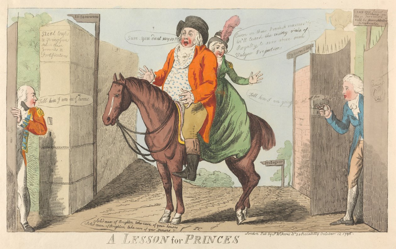 Eine Lektion für Prinzen von Isaac Cruikshank