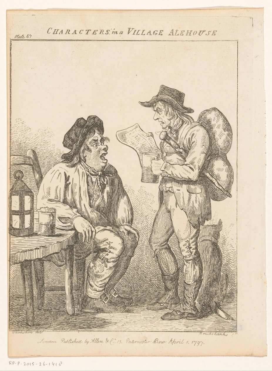 Zwei Männer in einem Dorfcafé in Derbyshire von Isaac Cruikshank