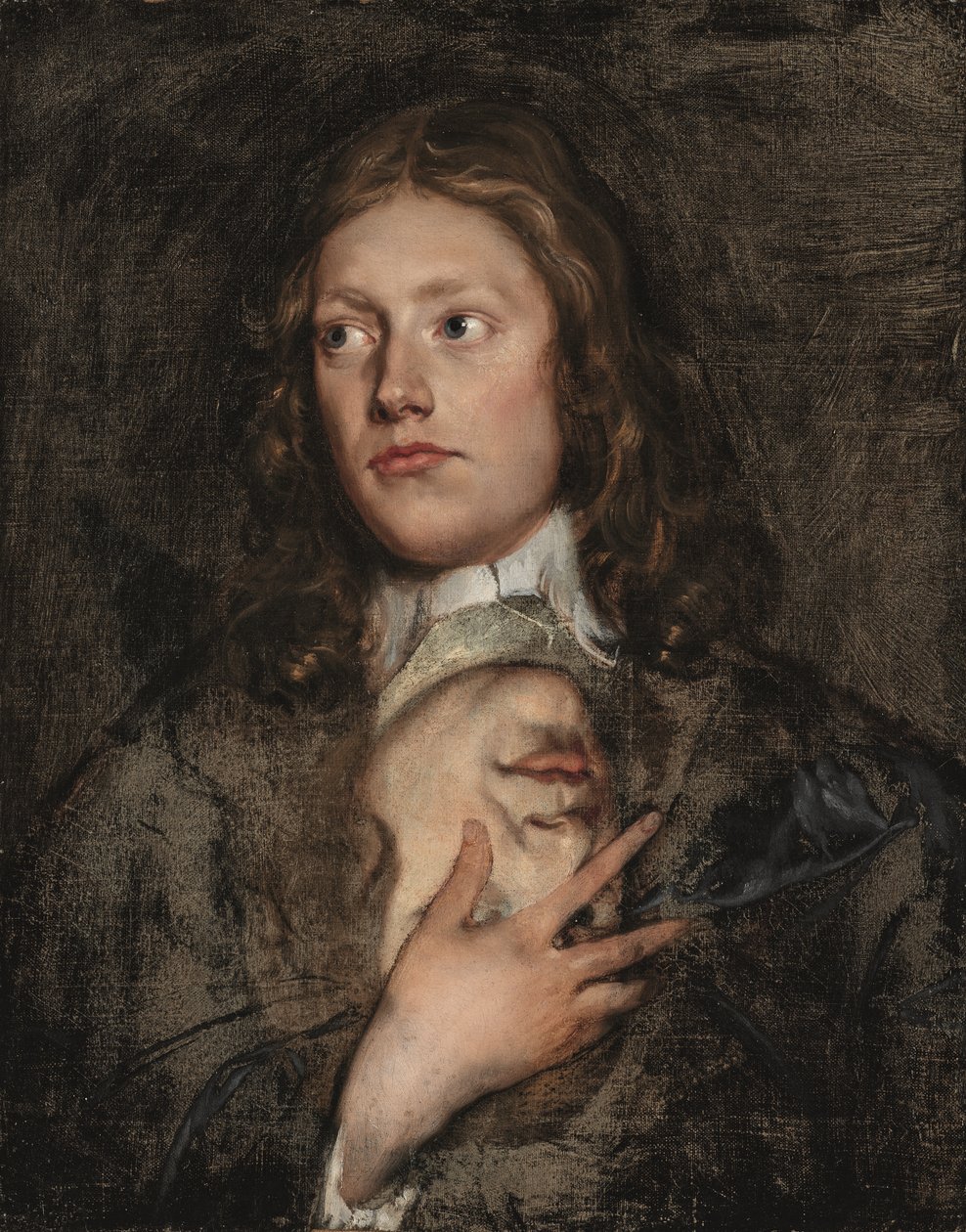 Porträt eines Gentlemans, Brustbild, mit einem weiteren Porträt darunter von Isaac Fuller