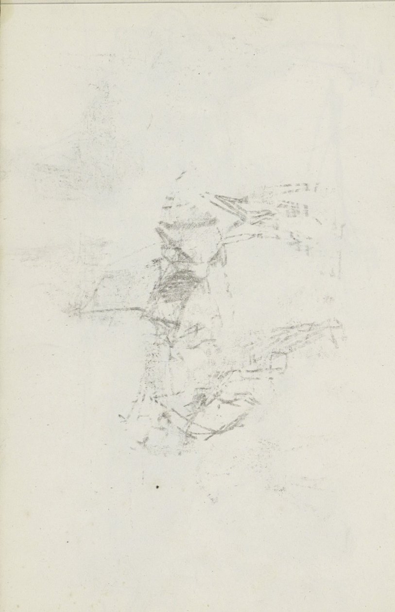 Abklatsch der Kreidezeichnung auf Blatt 8 recto von Isaac Israels