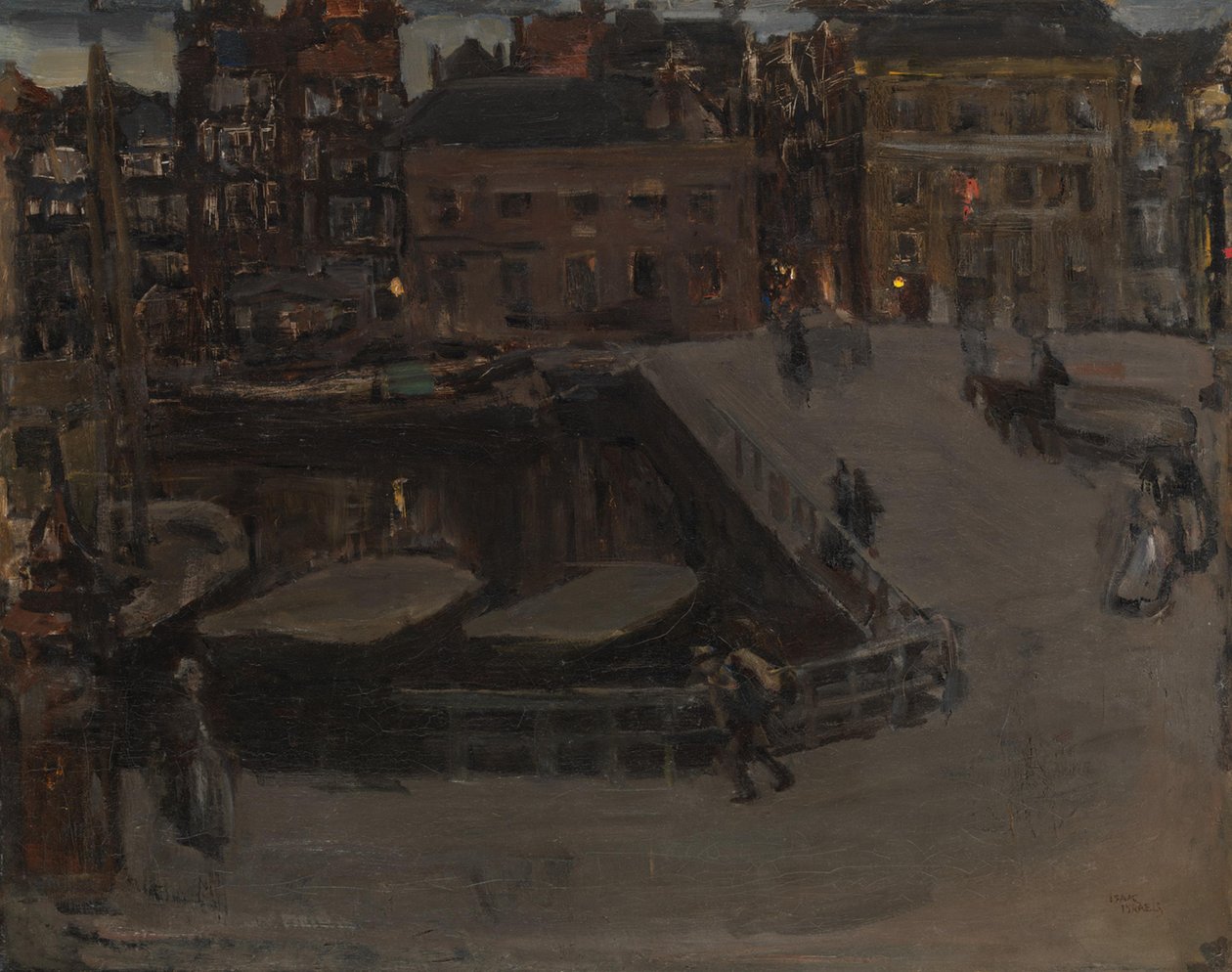 Damrak bei Abend von Isaac Israels
