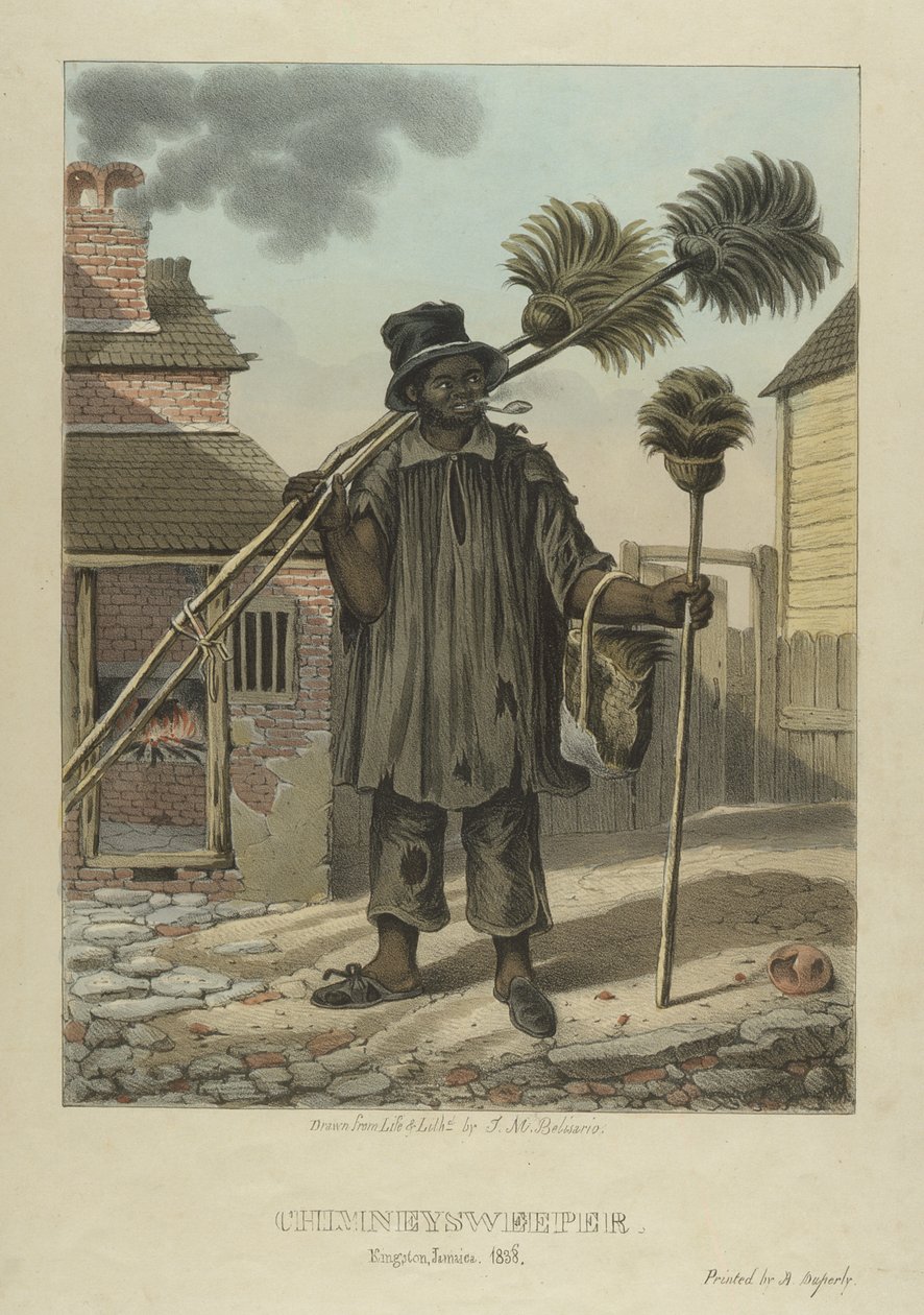 Schornsteinfeger, Tafel 11 aus Skizzen von Charakter..., 1838 von Isaac Mendes Belisario