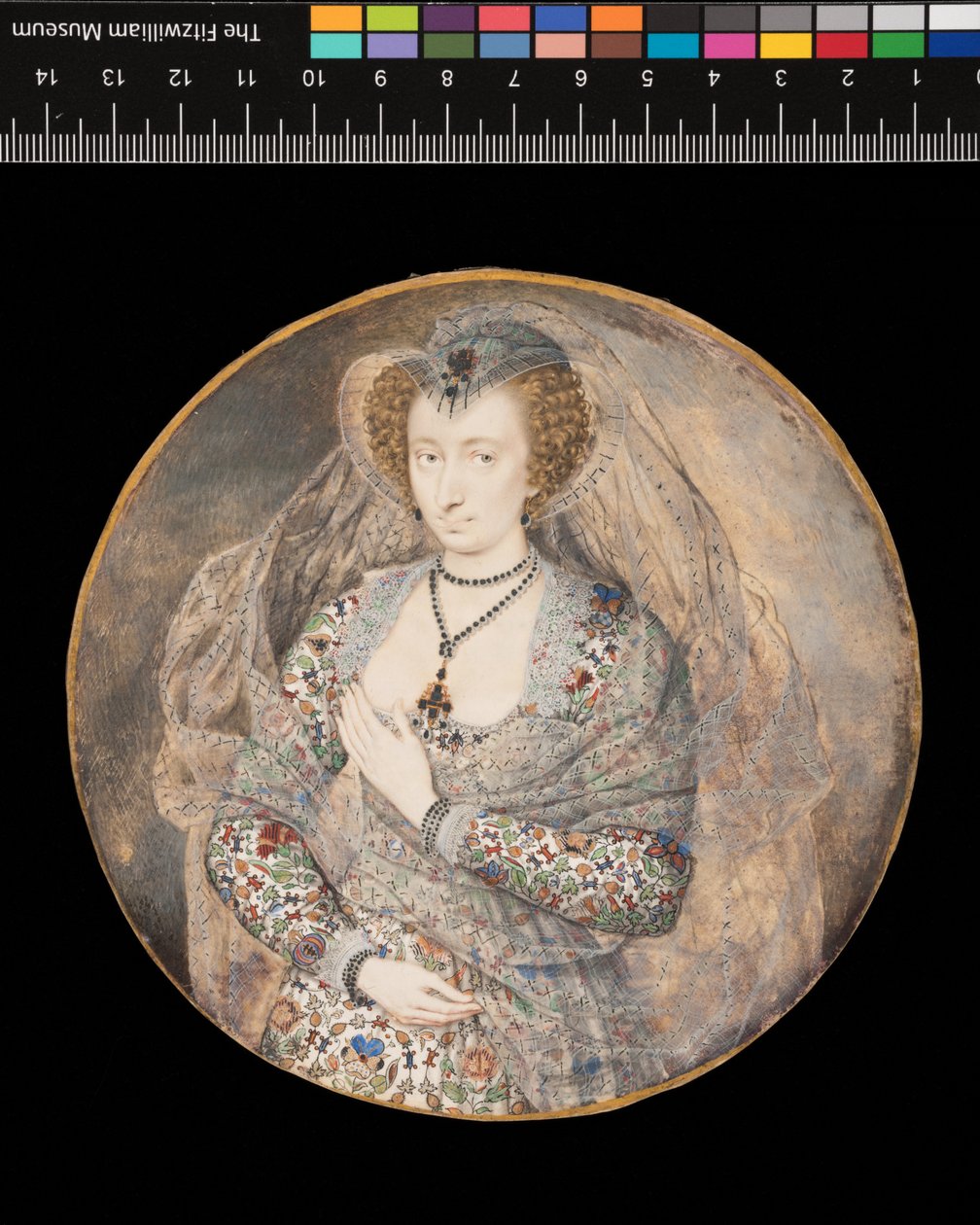Miniatur. Unbekannte Dame. Lucy Harington, Gräfin von Bedford (ehemaliger Titel), um 1605 von Isaac Oliver
