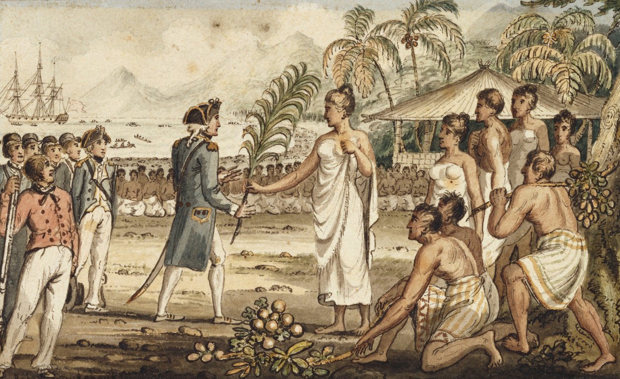 Oatehite, aus den Reisen von Captain Cook von Isaac Robert Cruikshank