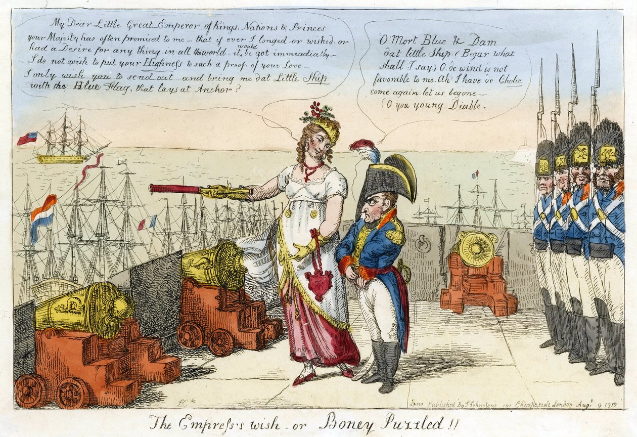 Der Wunsch der Kaiserin oder Boney verwirrt! von Isaac Robert Cruikshank