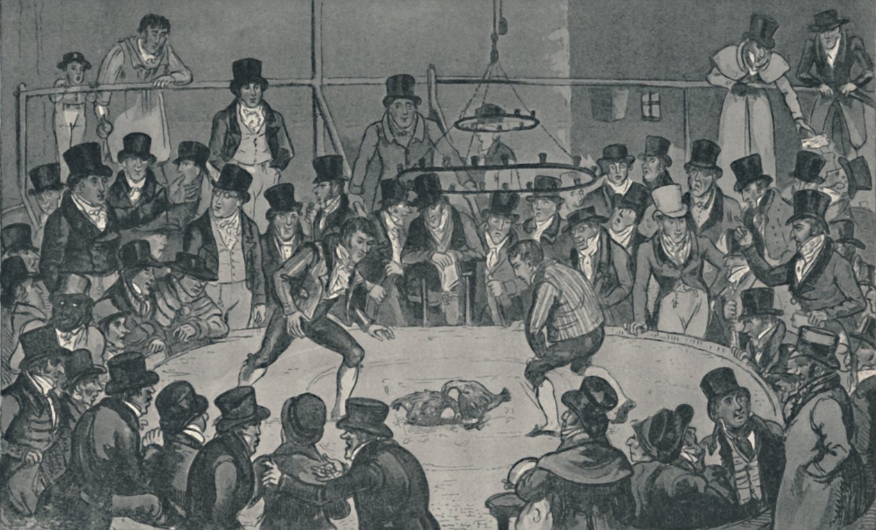 Im Royal Cockpit, 1821 von Isaac, Robert and George Cruikshank