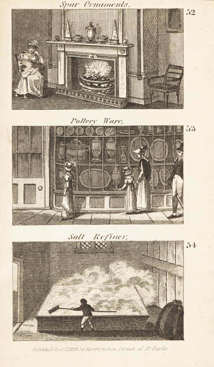 Berufe im Regency-England: Spar-Ornamente, Töpferwaren und Salzraffinerie von Isaac Taylor