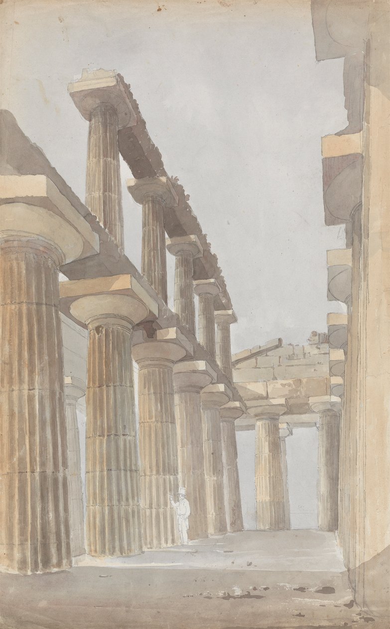 Innenansicht des Großen Tempels von Paestum von Isaac Weld
