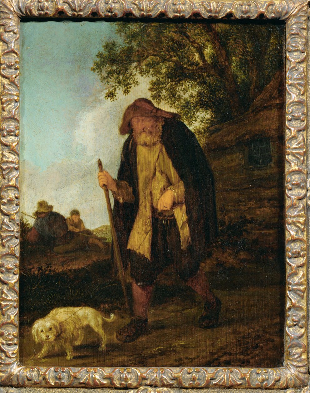 Ein Blinder und sein Hund von Isaack Jansz van Ostade