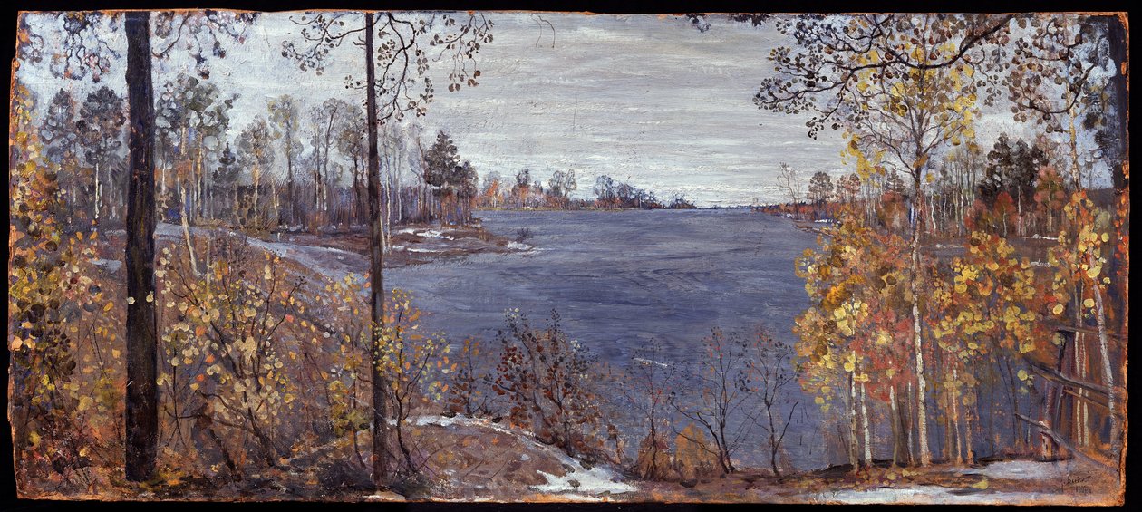 Später Herbst. Gemälde von Isaak Israilewitsch Brodski (1884-1939), Öl auf Leinwand von Isaak Israilevich Brodsky