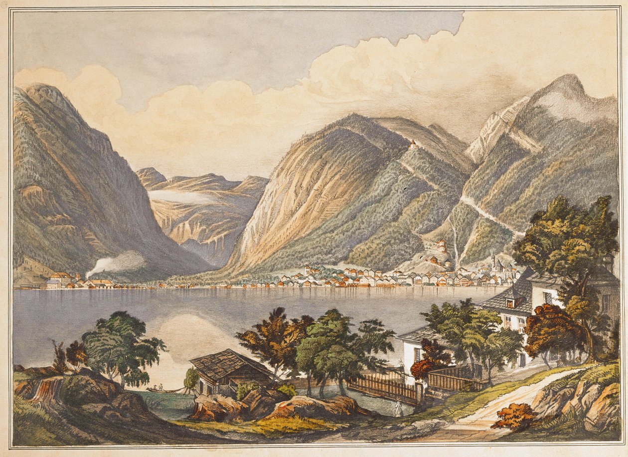 Hallstatt-Gräberfeld, eine Sammlung von Aquarellen aus dem 19. Jahrhundert von Isidor Engel