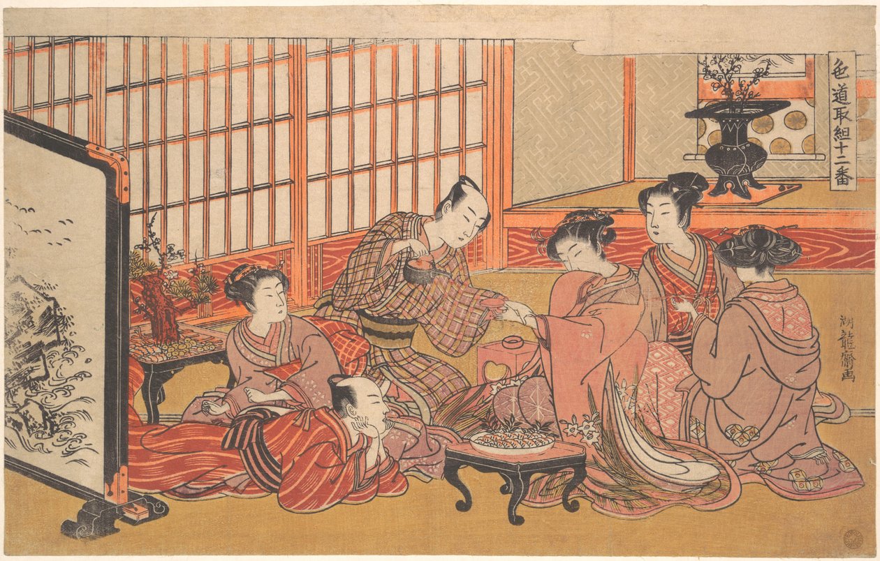 Eine Scheintrauung von Isoda Koryusai