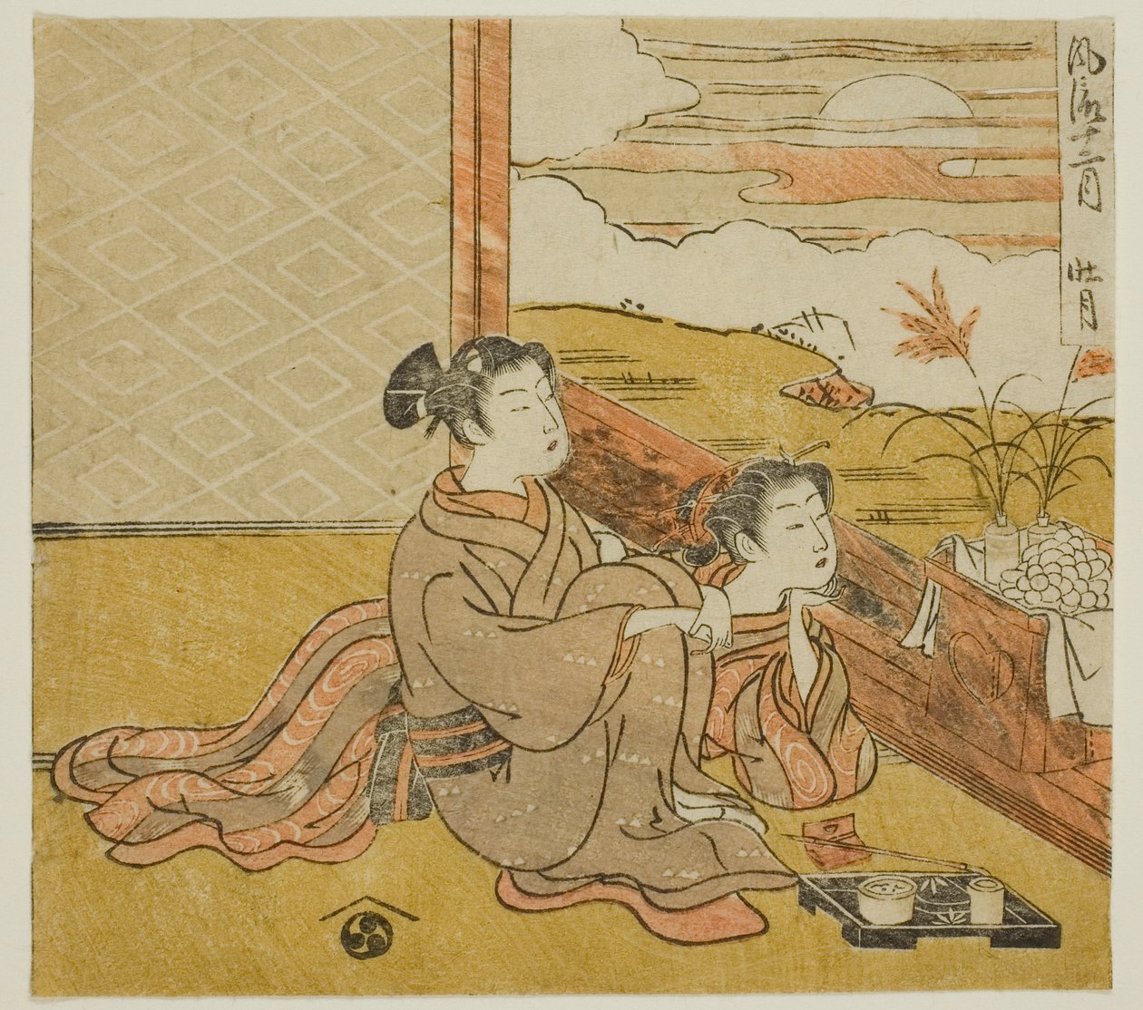 Der achte Monat (Sogetsu), aus der Serie Modische zwölf Monate (Furyu juni tsuki) von Isoda Koryusai