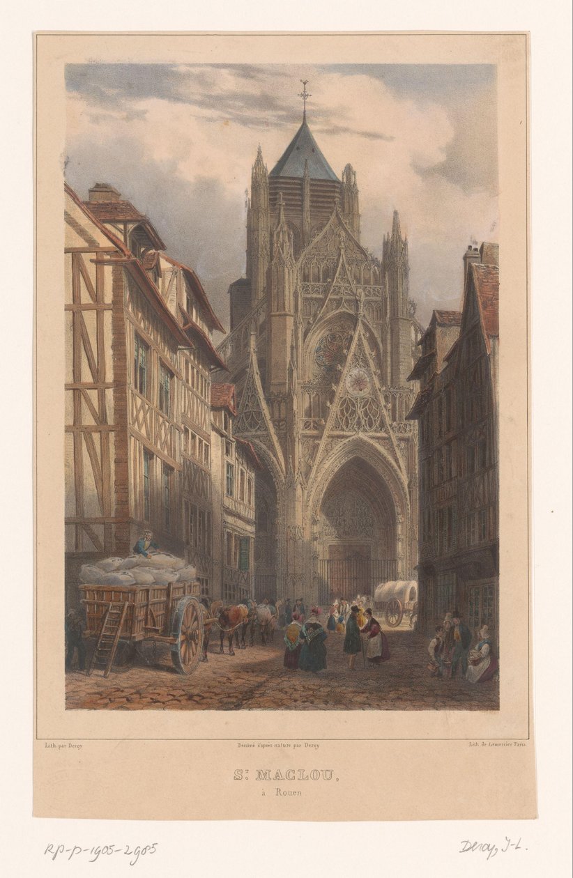 Blick auf die Kirche Saint-Maclou in Rouen von Isodore Laurent Deroy