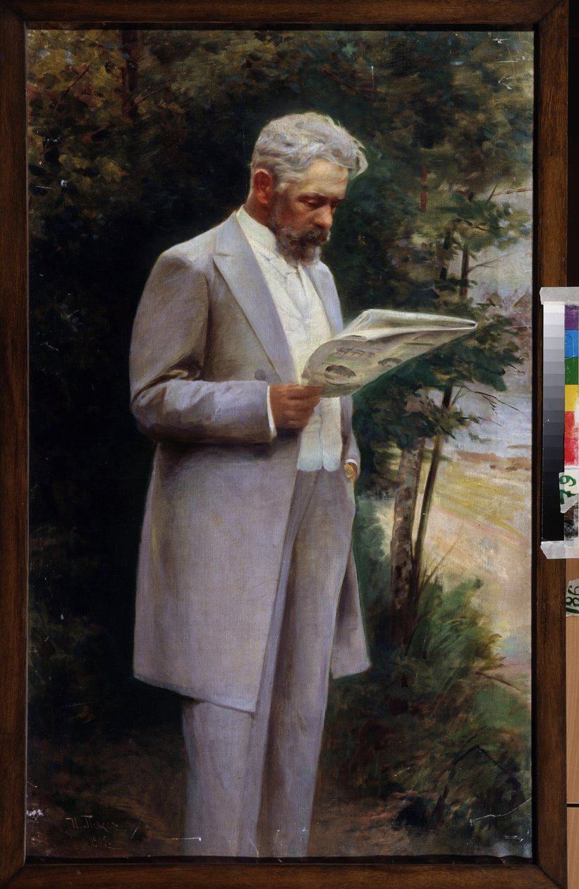 Porträt des Schriftstellers Nikolai Garin-Mikhailovsky (1852-1906) von Israel Abramovich Pass
