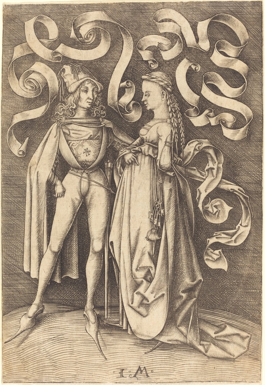 Der Ritter und die Dame von Israhel van Meckenem