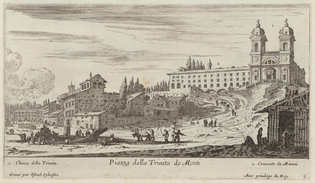 Piazza della Trinita de Monti von Israël Silvestre