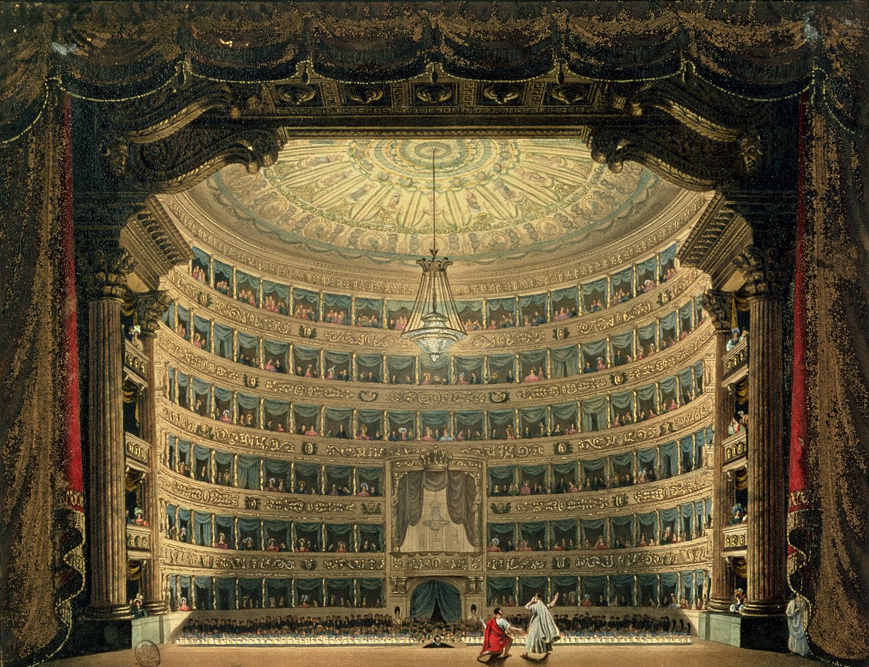 La Scala, Mailand, während einer Aufführung von Italian School