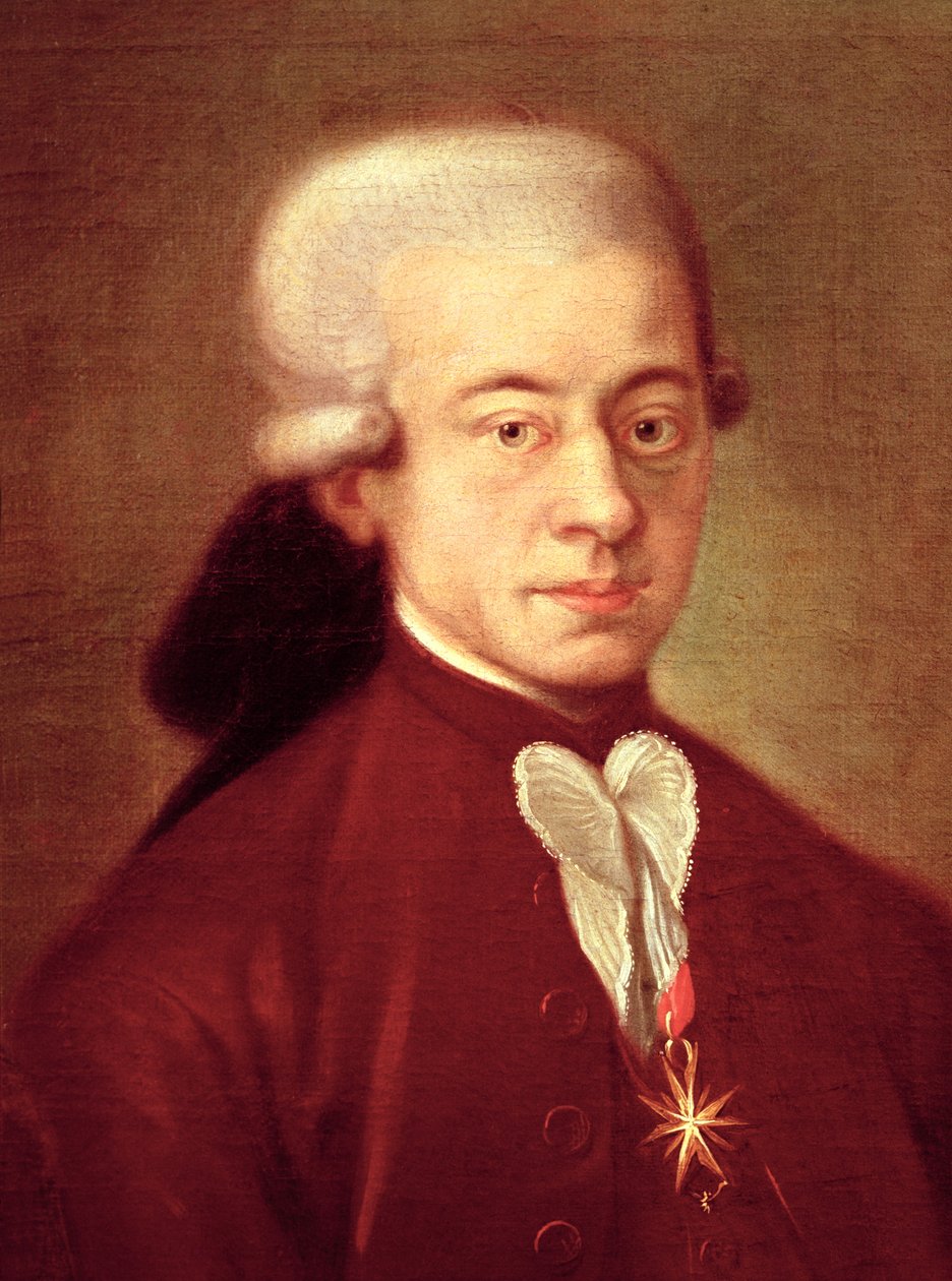 Porträt von Wolfgang Amadeus Mozart (1756-1791) nach 1770 (Detail) von Italian School