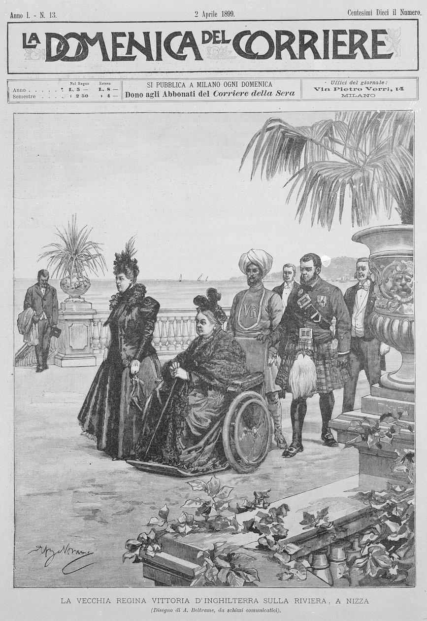 Königin Victoria an der Italienischen Riviera, Titelblatt von 