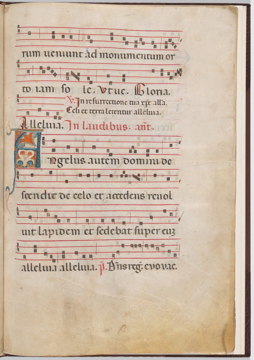 Blatt 3 aus einem Antiphonar-Fragment von Italian 13th Century