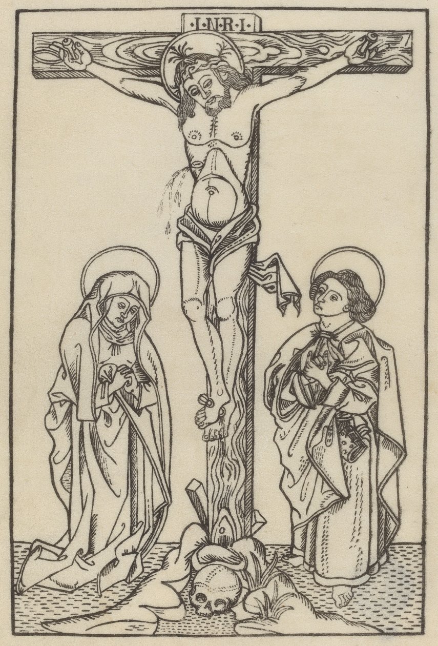 Christus am Kreuz von Italian 15th Century or Master I.D.